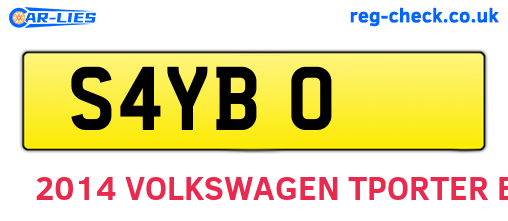 S4YBO are the vehicle registration plates.