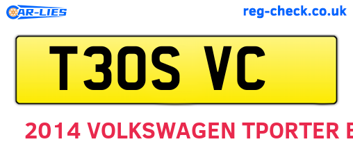 T30SVC are the vehicle registration plates.