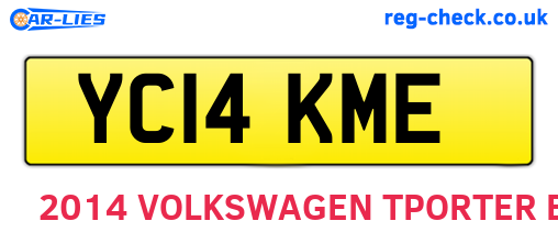 YC14KME are the vehicle registration plates.