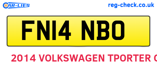 FN14NBO are the vehicle registration plates.