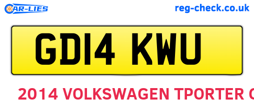 GD14KWU are the vehicle registration plates.