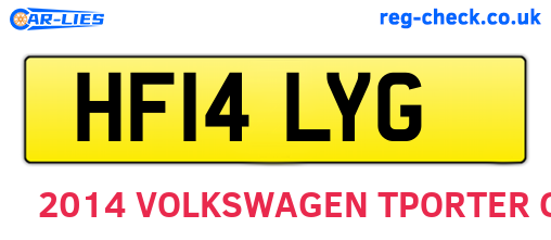 HF14LYG are the vehicle registration plates.