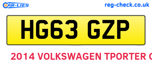 HG63GZP are the vehicle registration plates.