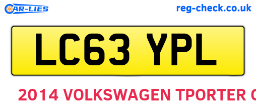LC63YPL are the vehicle registration plates.