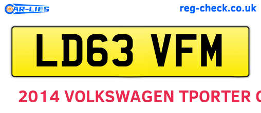 LD63VFM are the vehicle registration plates.