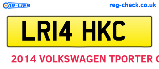 LR14HKC are the vehicle registration plates.