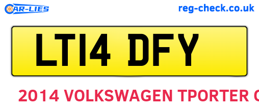 LT14DFY are the vehicle registration plates.