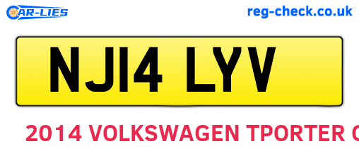 NJ14LYV are the vehicle registration plates.
