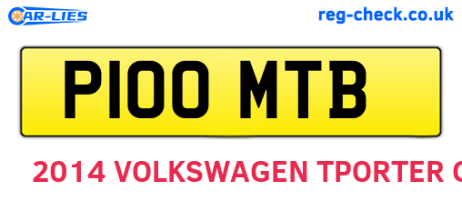 P100MTB are the vehicle registration plates.