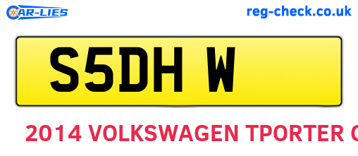S5DHW are the vehicle registration plates.