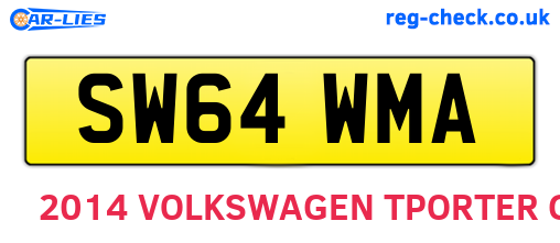 SW64WMA are the vehicle registration plates.