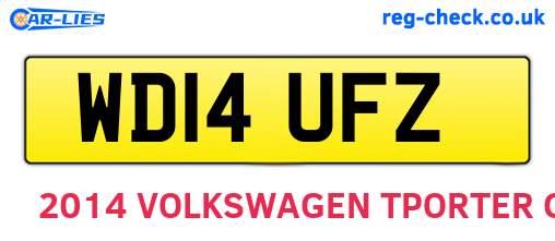WD14UFZ are the vehicle registration plates.