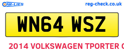 WN64WSZ are the vehicle registration plates.