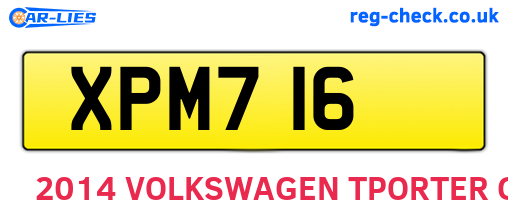 XPM716 are the vehicle registration plates.
