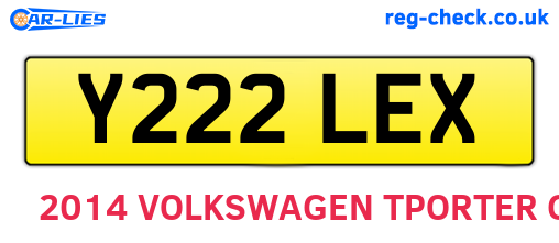 Y222LEX are the vehicle registration plates.