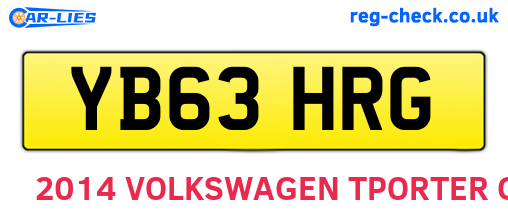 YB63HRG are the vehicle registration plates.