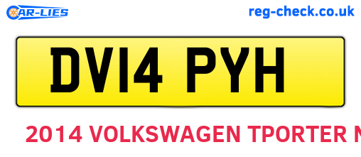 DV14PYH are the vehicle registration plates.