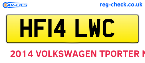 HF14LWC are the vehicle registration plates.