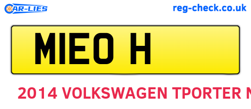 M1EOH are the vehicle registration plates.