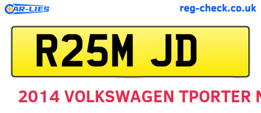 R25MJD are the vehicle registration plates.