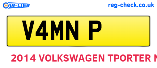 V4MNP are the vehicle registration plates.