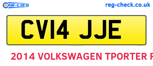 CV14JJE are the vehicle registration plates.