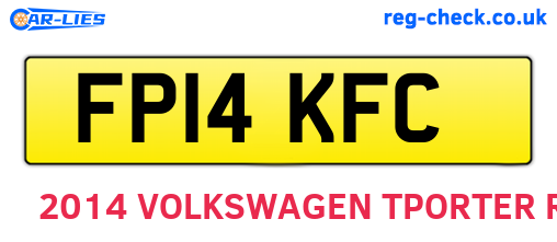 FP14KFC are the vehicle registration plates.