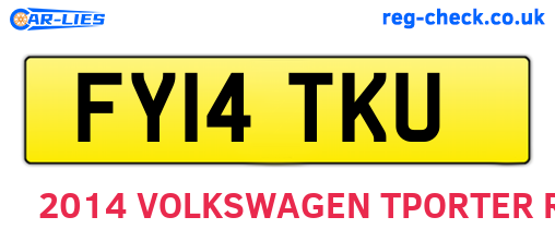 FY14TKU are the vehicle registration plates.