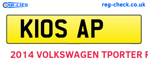 K10SAP are the vehicle registration plates.