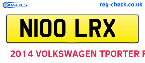 N100LRX are the vehicle registration plates.