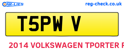 T5PWV are the vehicle registration plates.