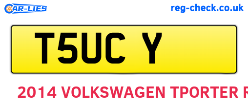 T5UCY are the vehicle registration plates.