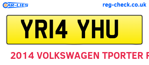 YR14YHU are the vehicle registration plates.