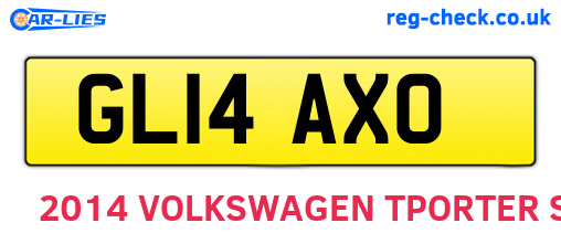 GL14AXO are the vehicle registration plates.