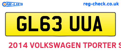 GL63UUA are the vehicle registration plates.