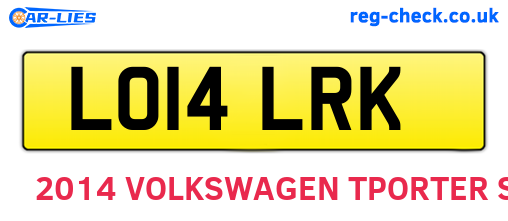 LO14LRK are the vehicle registration plates.