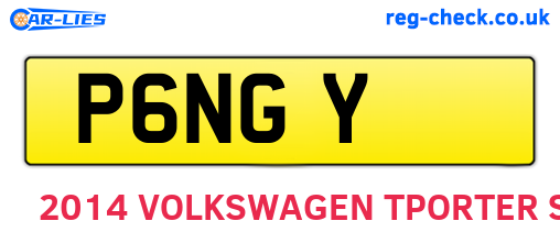 P6NGY are the vehicle registration plates.