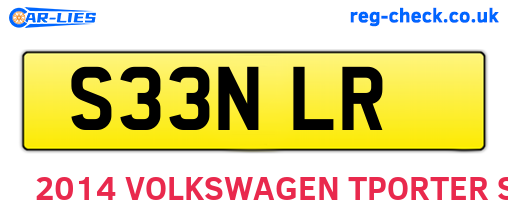 S33NLR are the vehicle registration plates.