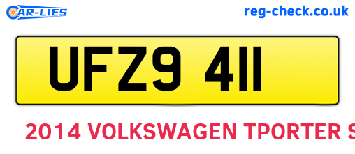 UFZ9411 are the vehicle registration plates.