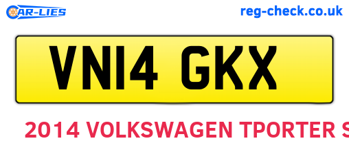VN14GKX are the vehicle registration plates.