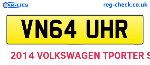 VN64UHR are the vehicle registration plates.