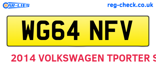 WG64NFV are the vehicle registration plates.