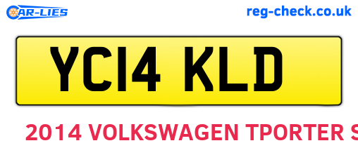 YC14KLD are the vehicle registration plates.