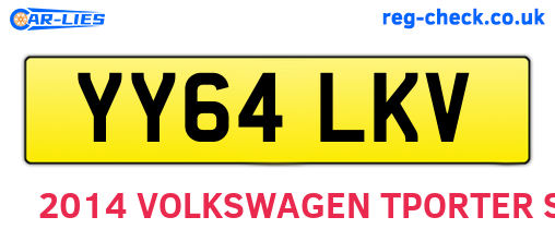 YY64LKV are the vehicle registration plates.