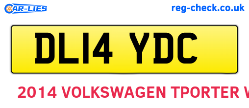 DL14YDC are the vehicle registration plates.