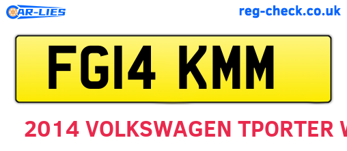 FG14KMM are the vehicle registration plates.