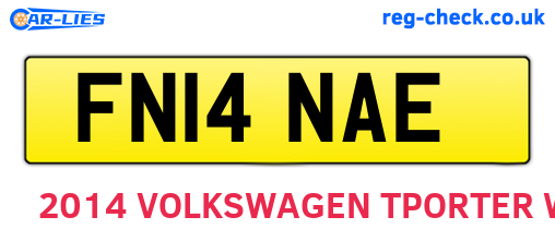 FN14NAE are the vehicle registration plates.