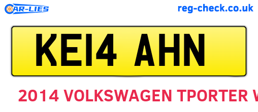 KE14AHN are the vehicle registration plates.