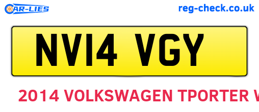 NV14VGY are the vehicle registration plates.