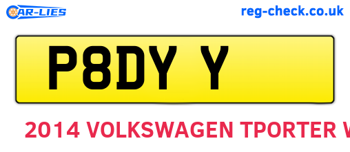P8DYY are the vehicle registration plates.